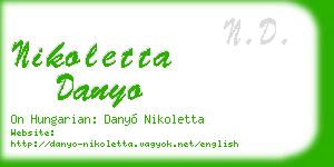 nikoletta danyo business card